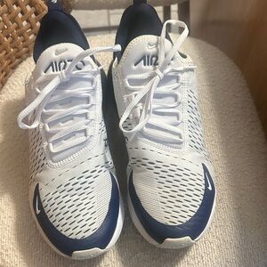 Nike Men's White and Navy Athletic Shoes